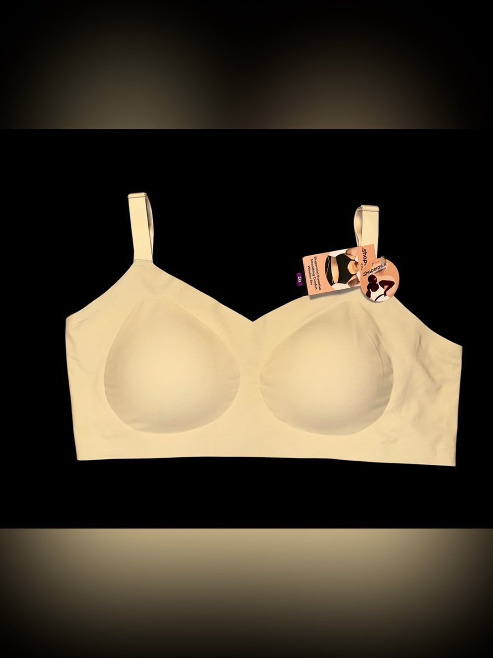 Shapermint Essentials Smoothing Comfort Wireless Beige Bra #13402 NWT‎